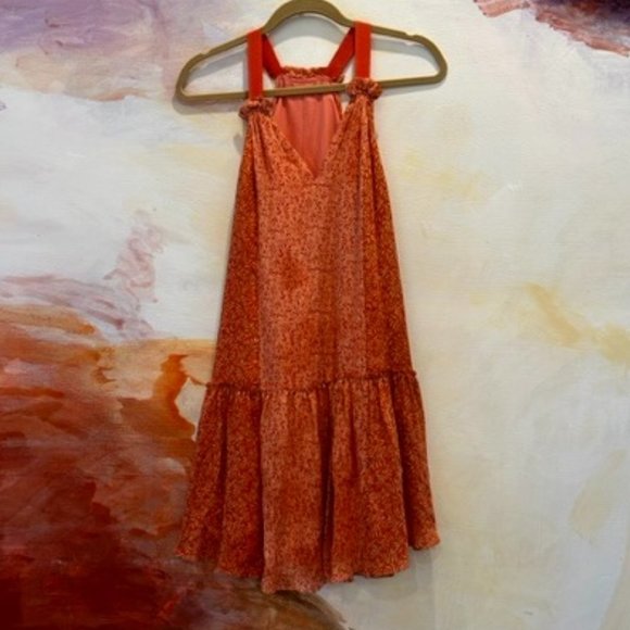 Joie razorback, orange floral dress - Picture 1 of 3